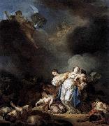 Anicet-Charles-Gabriel Lemonnier Apollo and Diana Attacking Niobe and her Children oil painting